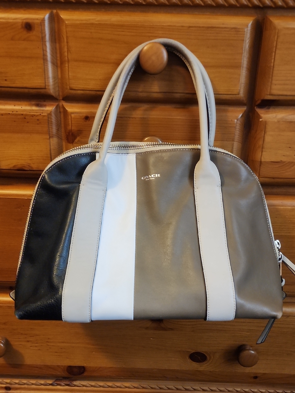 Coach Colorblock Bleecker Preston Leather Satchel
